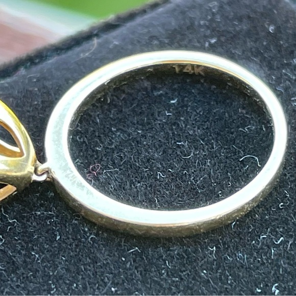 Sonia Bitton Galerie 14K Y/Gold pave Diamond dimensional carved hart charm ring - Picture 14 of 17